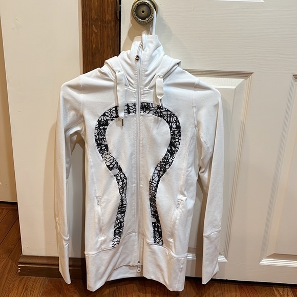 Lululemon Stride Jacket *Brushed White / White Black Glacier Lace Size 2 - Picture 6 of 13